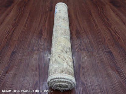 Brown 2'0" x 3'0" Oushak And Peshawar Hand knotted Wool Rug - Sku: O021698