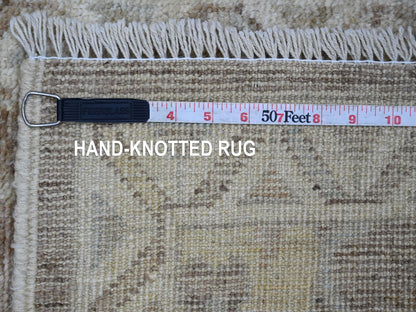 Brown 2'0" x 3'0" Oushak And Peshawar Hand knotted Wool Rug - Sku: O021698