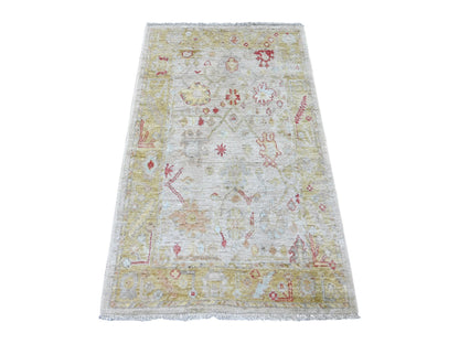 Oushak Oushak hand-knotted wool rug in Gray, 3' x 4'10" — SKU O021700