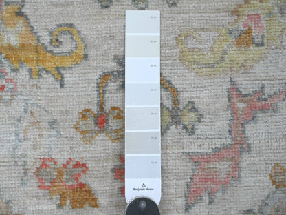 Ivory 3'1" x 4'10" Oushak And Peshawar Hand knotted Wool Rug - Sku: O021703