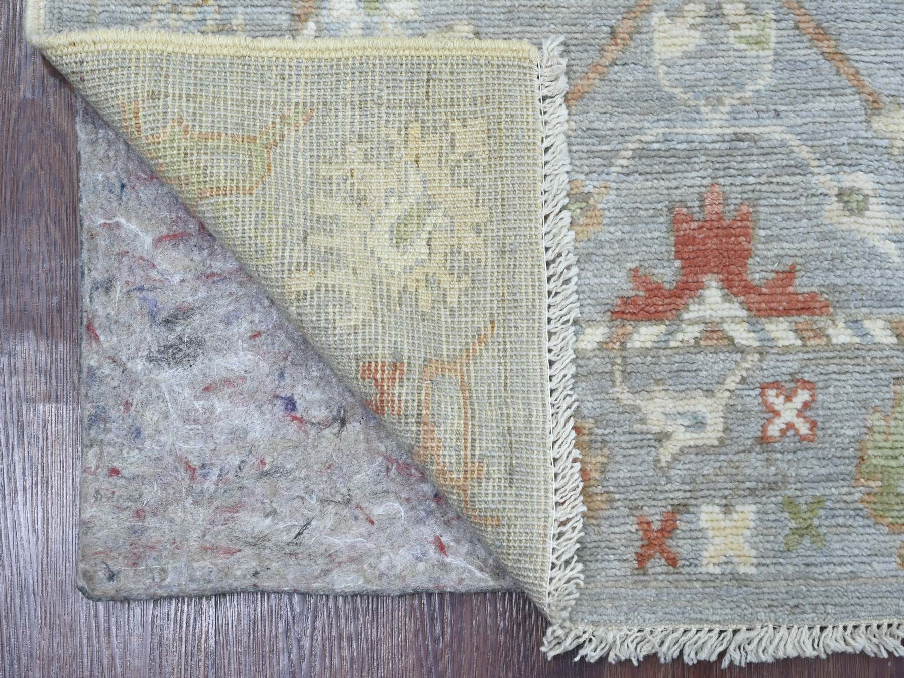 Oushak Oushak hand-knotted wool runner in Gray, 3' x 5'11" — SKU O021704 (view 2)