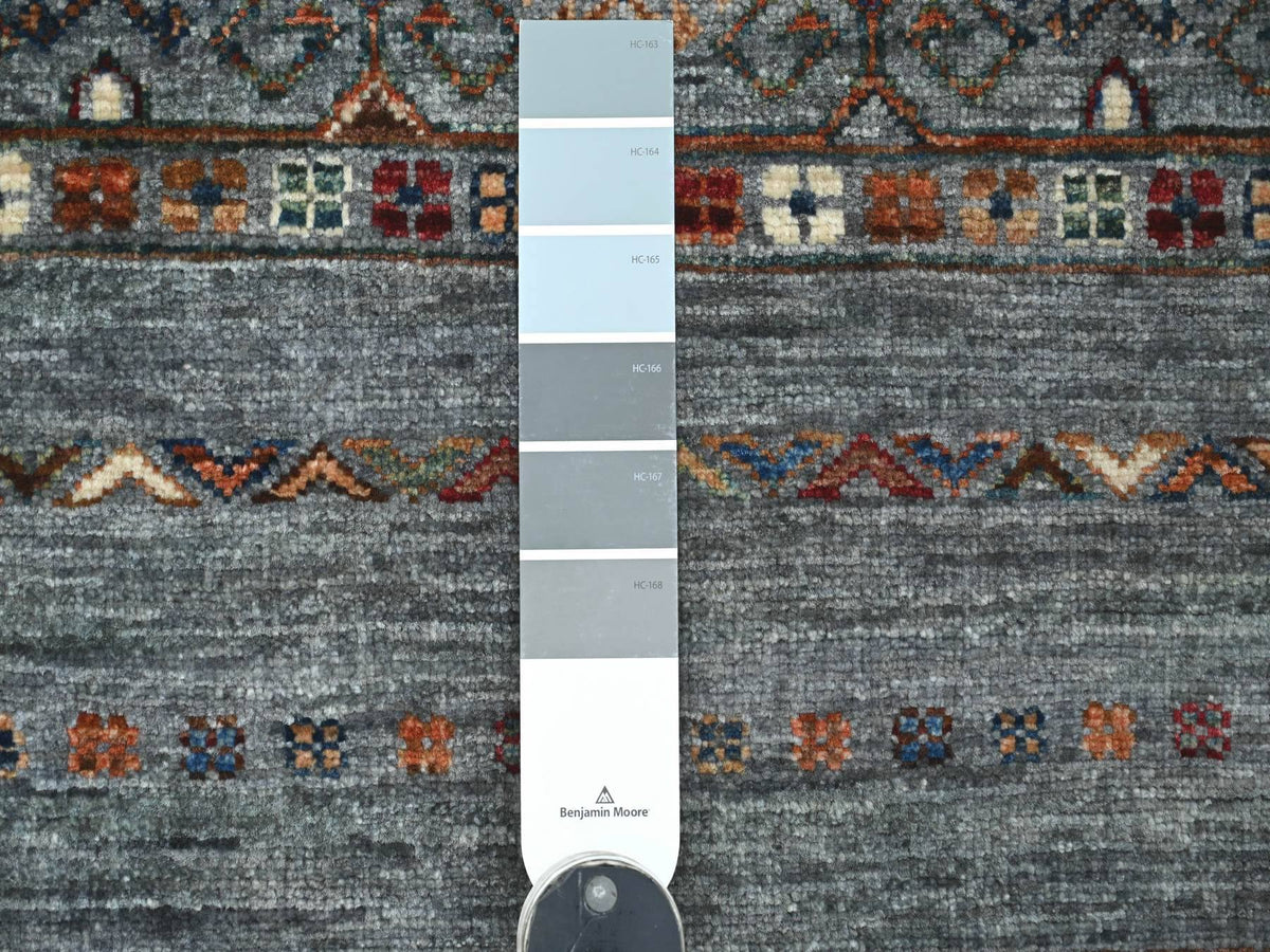 Kazak Tribal & Geometric hand-knotted wool rug in Gray, 2'11" x 4'1" — SKU O021714 (view 3)