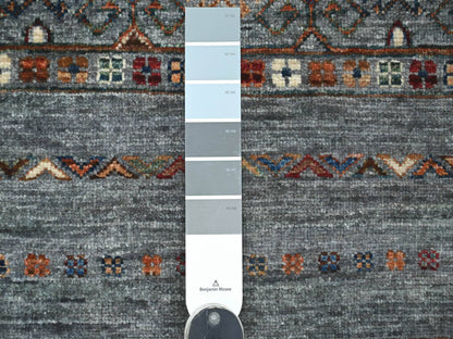 Kazak Tribal & Geometric hand-knotted wool rug in Gray, 2'11" x 4'1" — SKU O021714 (view 3)