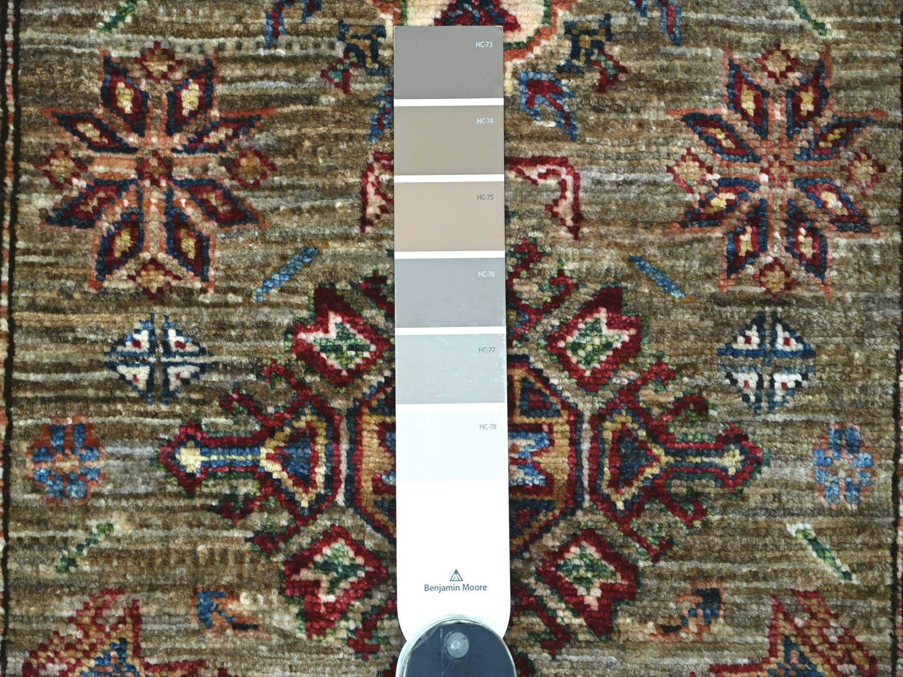 Kazak Tribal & Geometric hand-knotted wool rug in Gray, 2'7" x 4'1" — SKU O021717 (view 3)