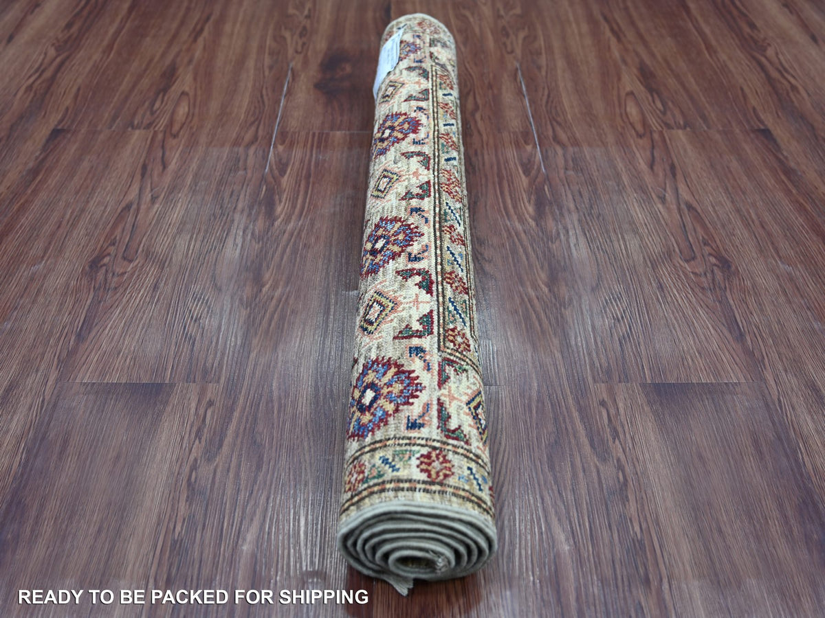Kazak Tribal & Geometric hand-knotted wool rug in Gray, 2'7" x 4'1" — SKU O021717 (view 4)
