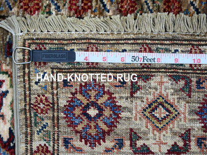 Kazak Tribal & Geometric hand-knotted wool rug in Gray, 2'7" x 4'1" — SKU O021717 (view 6)