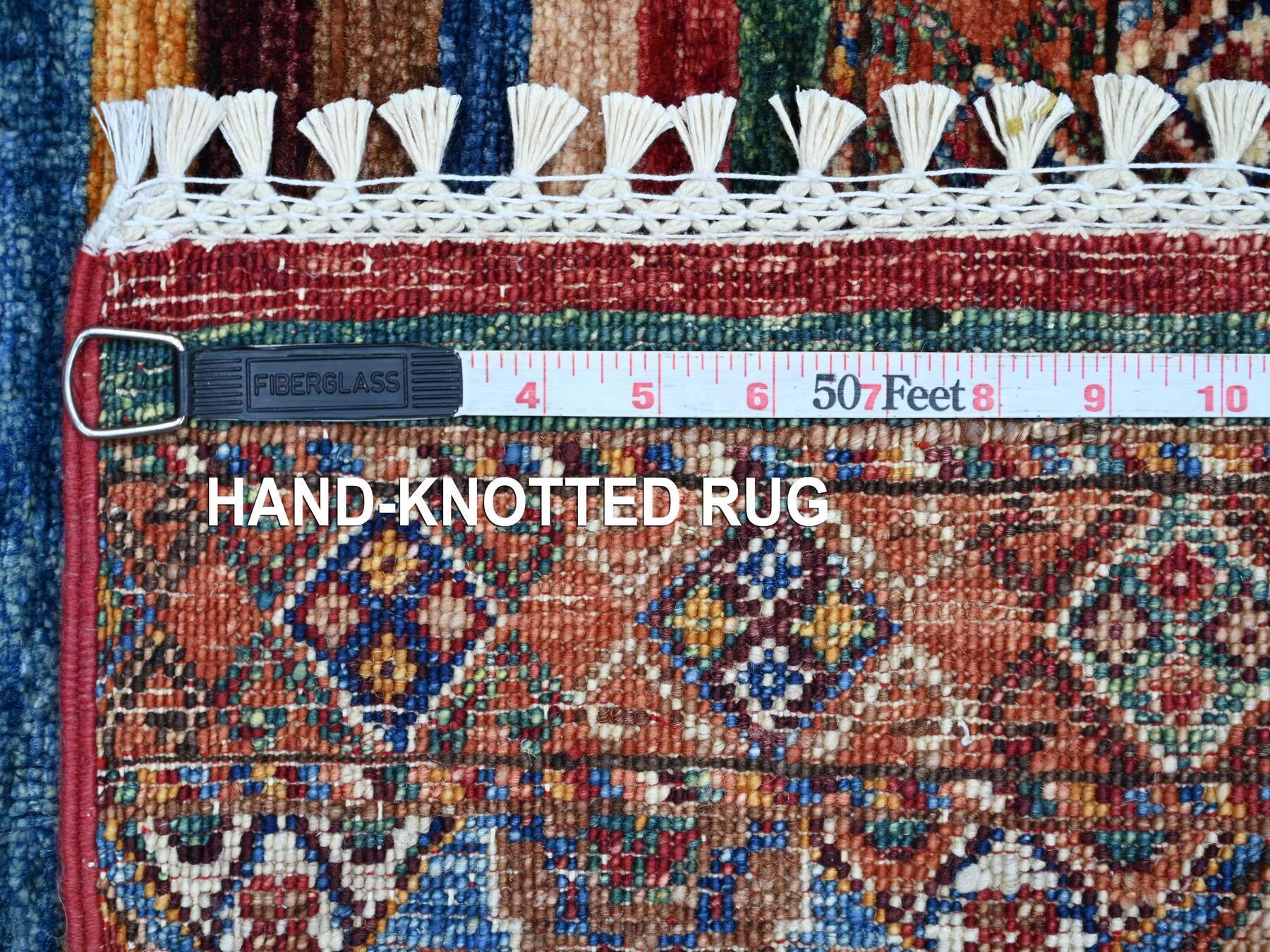Kazak Tribal & Geometric hand-knotted wool rug in Multicolored, 3'3" x 5'6" — SKU O021719 (view 6)