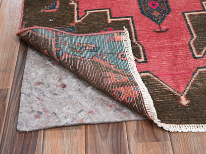 Pink 3'1" x 7'11" Vintage Hand knotted Wool Rug - Sku: O02171