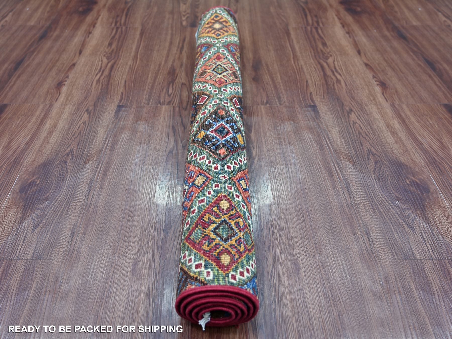 Kazak Tribal & Geometric hand-knotted wool rug in Multicolored, 3' x 4' — SKU O021722 (view 4)