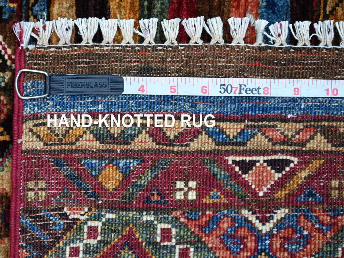 Kazak Tribal & Geometric hand-knotted wool rug in Multicolored, 3' x 4' — SKU O021722 (view 6)