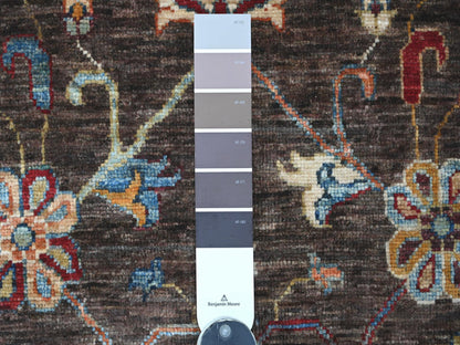Brown 2'9" x 3'10" Tribal & Geometric Hand knotted Wool Rug - Sku: O021723