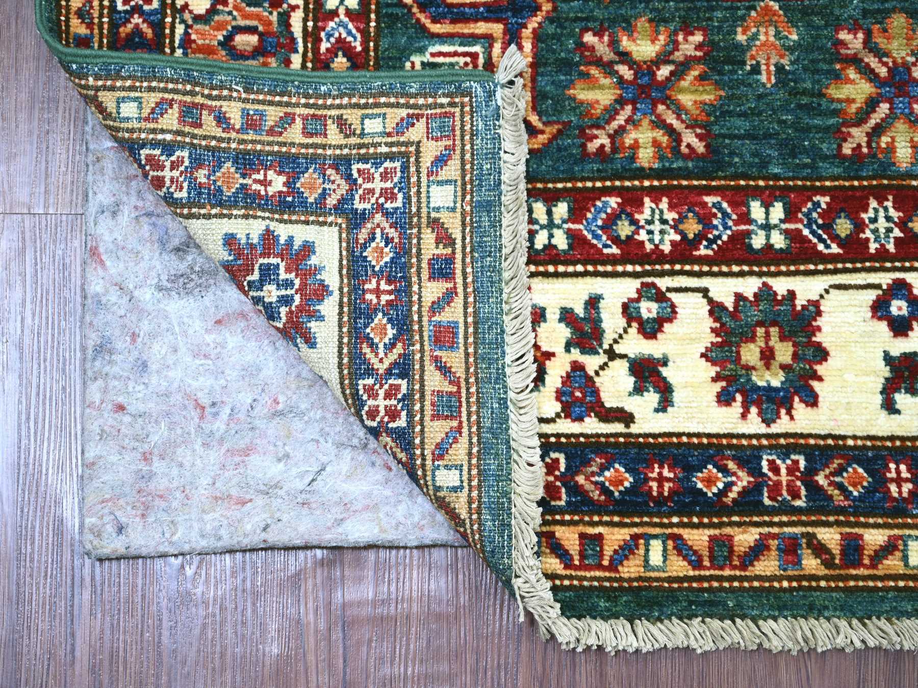 Green 3'1" x 5'1" Tribal & Geometric Hand knotted Wool Rug - Sku: O021724