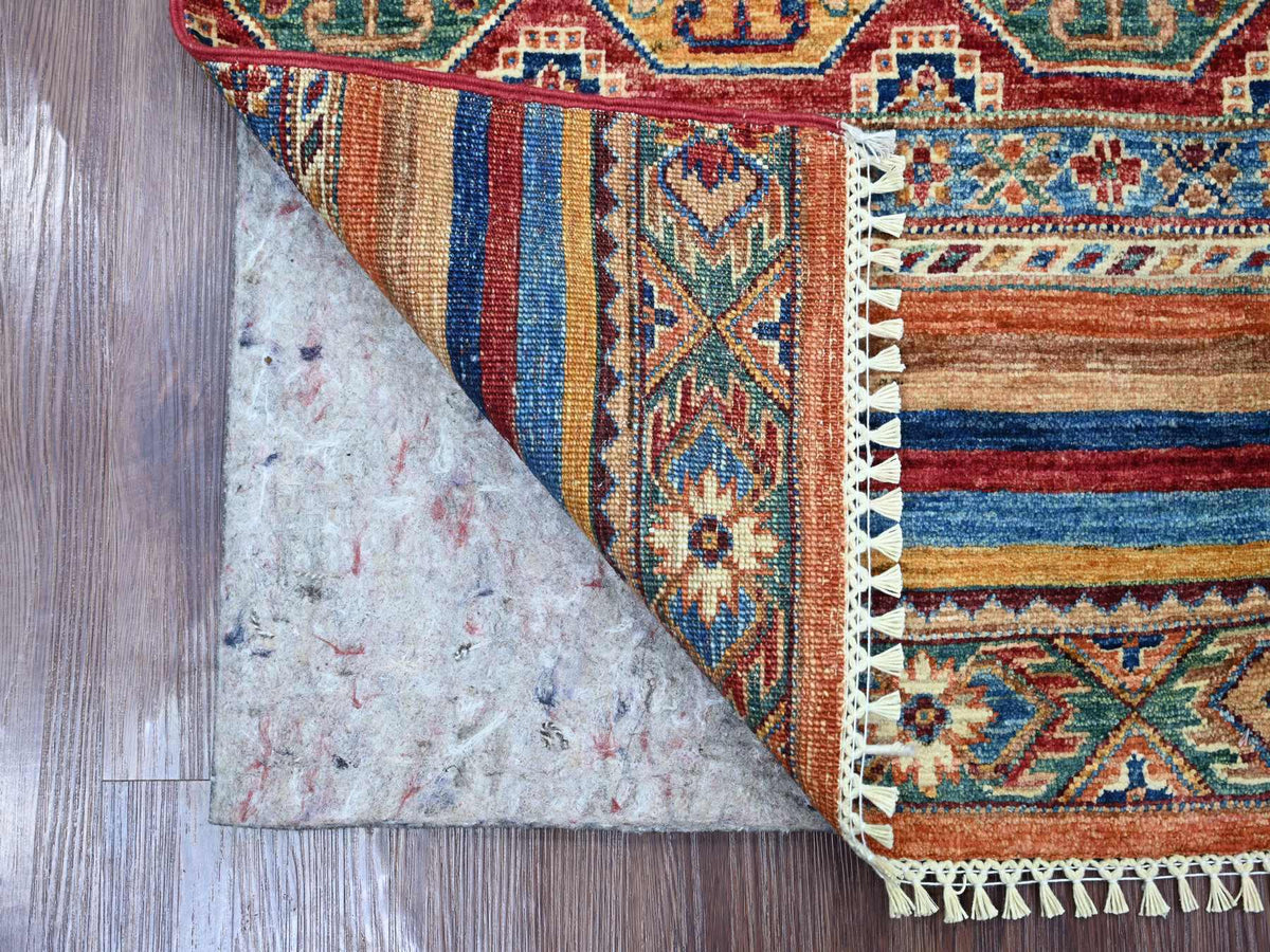 Kazak Tribal & Geometric hand-knotted wool rug in Multicolored, 2' x 3'1" — SKU O021729 (view 2)