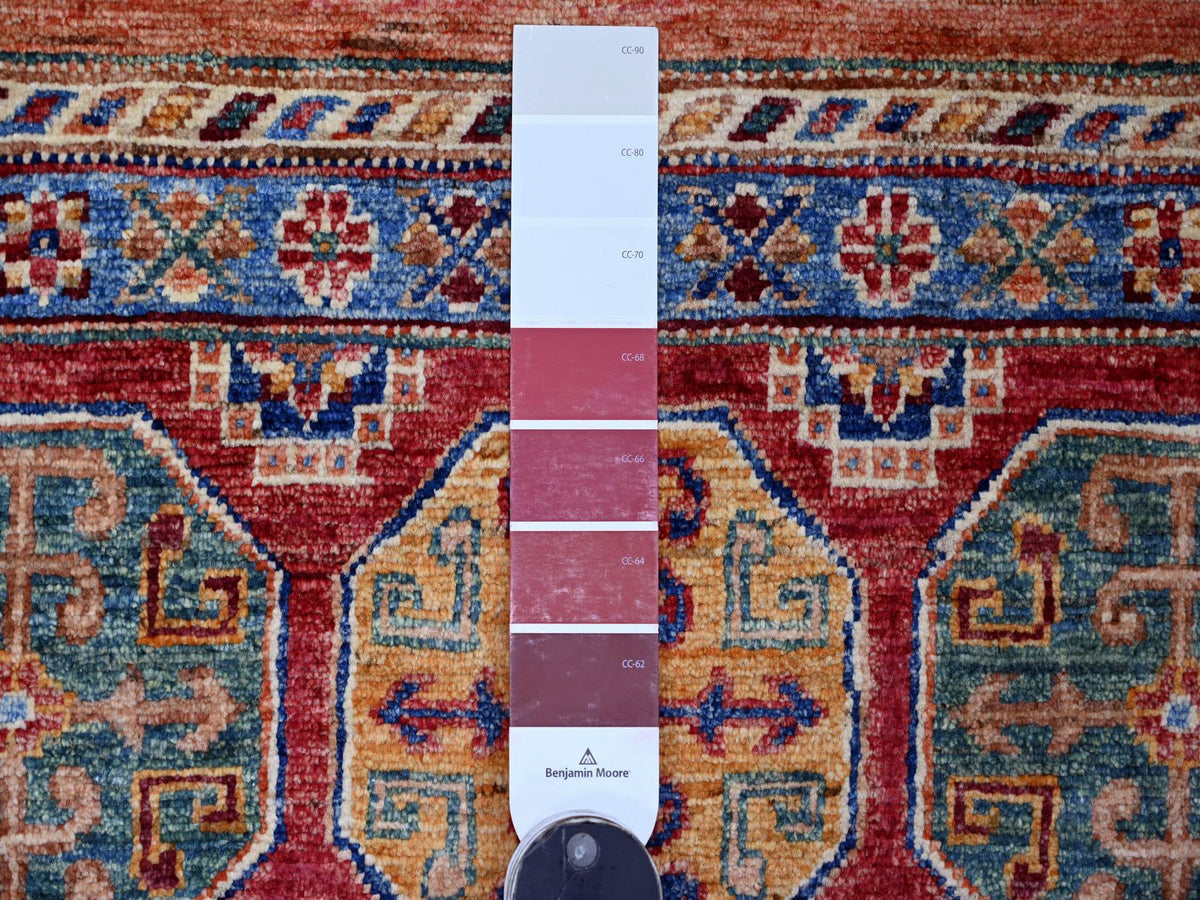 Kazak Tribal & Geometric hand-knotted wool rug in Multicolored, 2' x 3'1" — SKU O021729 (view 3)