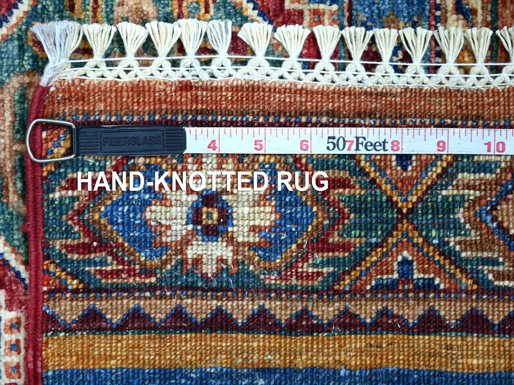 Kazak Tribal & Geometric hand-knotted wool rug in Multicolored, 2' x 3'1" — SKU O021729 (view 6)