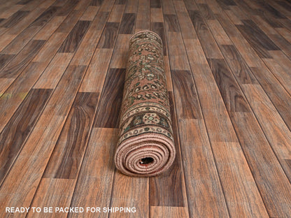 Vintage hand-knotted wool runner in Red & Brown, 2'8" x 9'8" — SKU O02172 (view 5)
