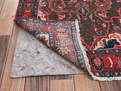 Brown 2'6" x 8'9" Vintage Hand knotted Wool Rug - Sku: O02173