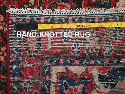 Brown 2'6" x 8'9" Vintage Hand knotted Wool Rug - Sku: O02173