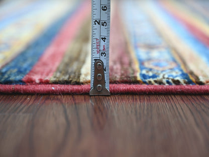 Kazak Tribal & Geometric hand-knotted wool runner in Red, 2'10" x 8'1" — SKU O021746 (view 5)