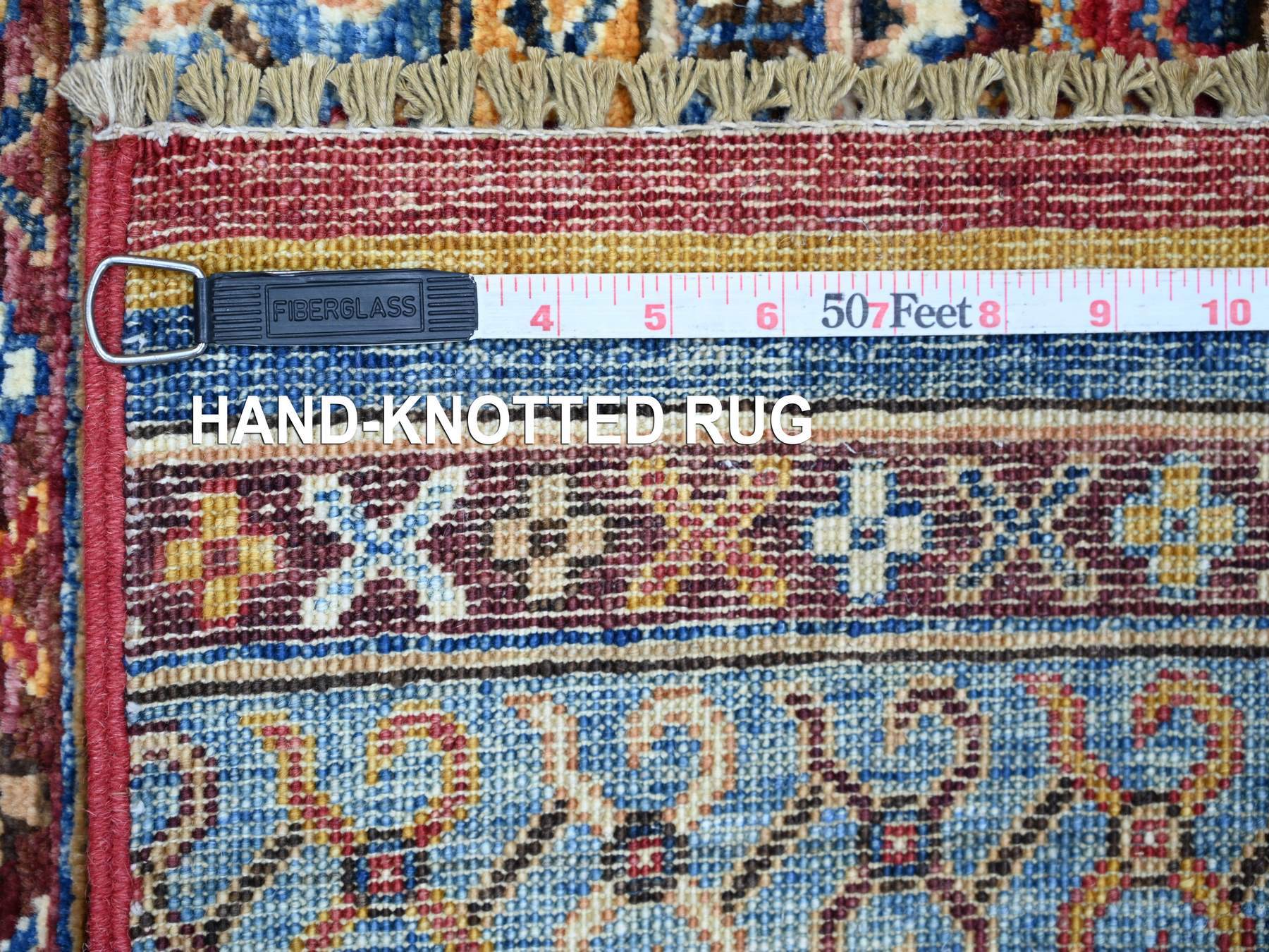 Kazak Tribal & Geometric hand-knotted wool runner in Red, 2'10" x 8'1" — SKU O021746 (view 6)
