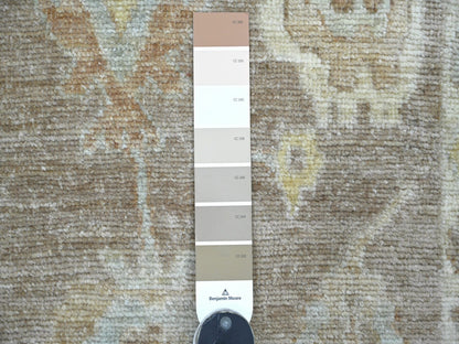 Brown 2'0" x 3'0" Oushak And Peshawar Hand knotted Wool Rug - Sku: O021751