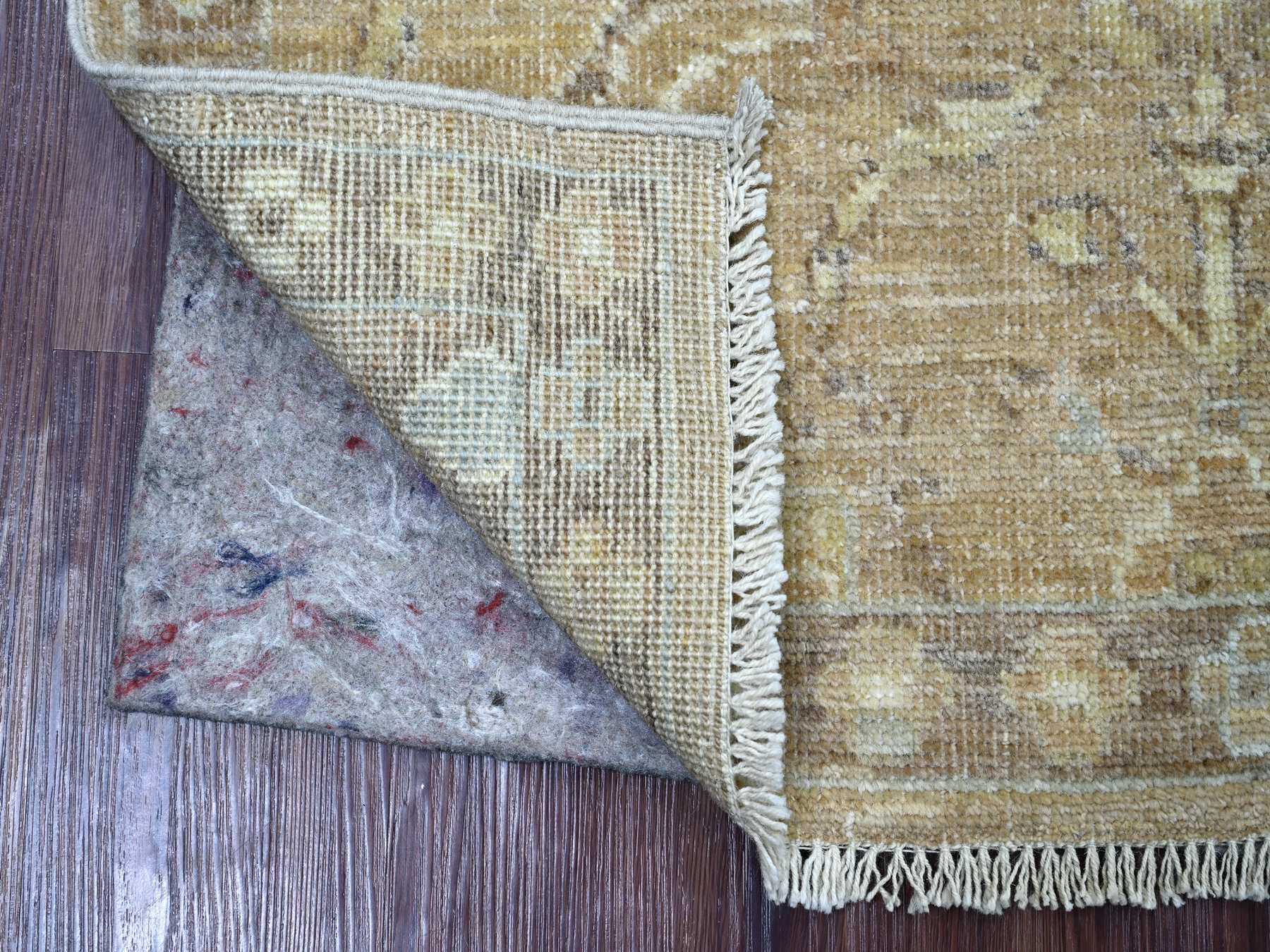 Brown 2'0" x 3'0" Oushak And Peshawar Hand knotted Wool Rug - Sku: O021752