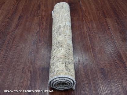 Brown 2'0" x 3'0" Oushak And Peshawar Hand knotted Wool Rug - Sku: O021752