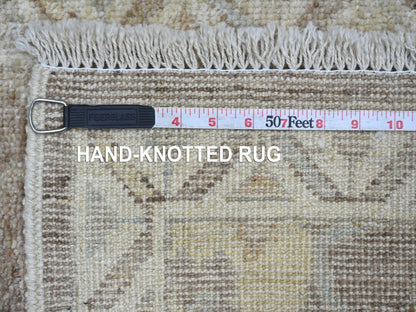 Brown 2'0" x 3'0" Oushak And Peshawar Hand knotted Wool Rug - Sku: O021755