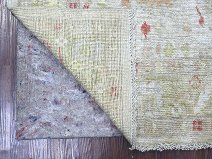 Oushak Oushak hand-knotted wool rug in Gray & Green, 4'2" x 6' — SKU O021757 (view 2)