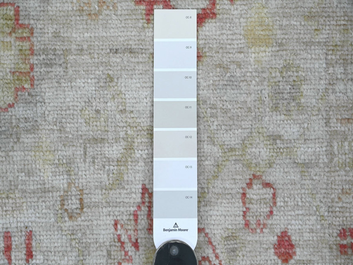 Oushak Oushak hand-knotted wool rug in Gray & Green, 4'2" x 6' — SKU O021757 (view 3)