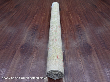 Oushak Oushak hand-knotted wool rug in Gray & Green, 4'2" x 6' — SKU O021757 (view 4)