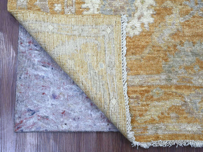 Brown 4'2" x 5'10" Oushak And Peshawar Hand knotted Wool Rug - Sku: O021759