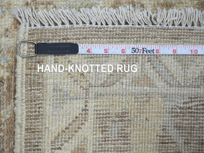 Brown 2'1" x 3'0" Oushak And Peshawar Hand knotted Wool Rug - Sku: O021761