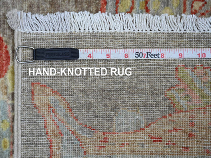 Grey 2'11" x 4'10" Modern and Contemporary Hand knotted Wool Rug - Sku: O021765
