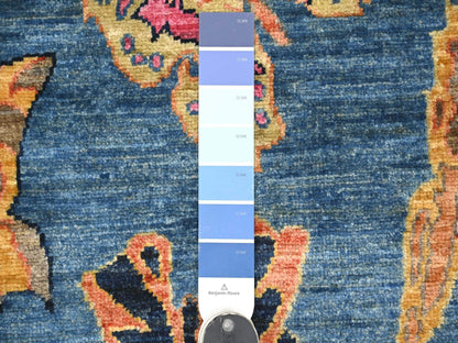 Blue 2'8" x 5'8" Modern and Contemporary Hand knotted Wool Rug - Sku: O021770