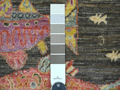 Brown 2'0" x 3'0" Modern and Contemporary Hand knotted Wool Rug - Sku: O021774