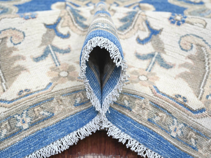 Blue 8'11" x 11'6" Kazak Hand knotted Wool Rug - Sku: O021775