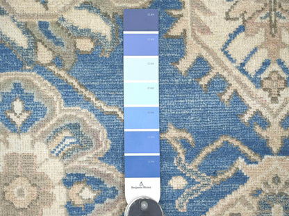Blue 8'11" x 11'6" Kazak Hand knotted Wool Rug - Sku: O021775