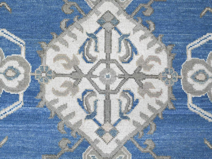 Blue 8'11" x 11'6" Kazak Hand knotted Wool Rug - Sku: O021775