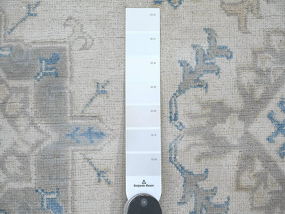 Ivory 8'8" x 11'2" Kazak Hand knotted Wool Rug - Sku: O021776