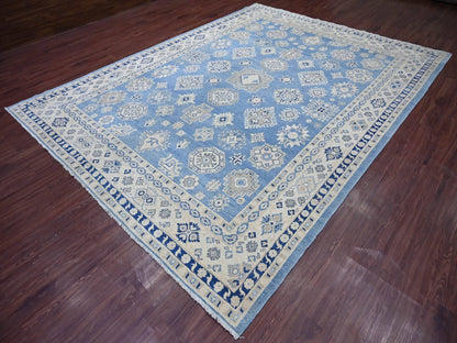 Blue 8'11" x 11'8" Kazak Hand knotted Wool Rug - Sku: O021777