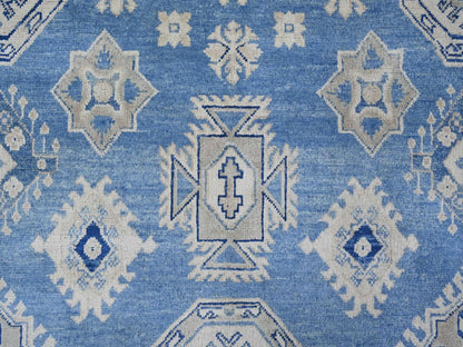 Blue 8'11" x 11'8" Kazak Hand knotted Wool Rug - Sku: O021777