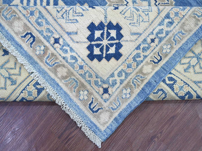 Blue 8'2" x 9'7" Kazak Hand knotted Wool Rug - Sku: O021778