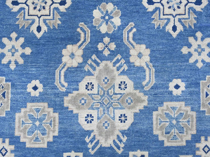 Blue 8'2" x 9'7" Kazak Hand knotted Wool Rug - Sku: O021778