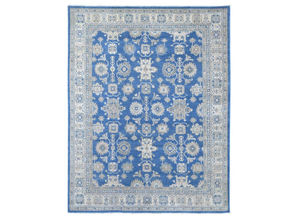 Kazak Kazak hand-knotted wool rug in Blue, 8'9" x 11'3", SKU O021782