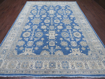 Kazak Kazak hand-knotted wool rug in Blue, 8'9" x 11'3", SKU O021782 (view 2)