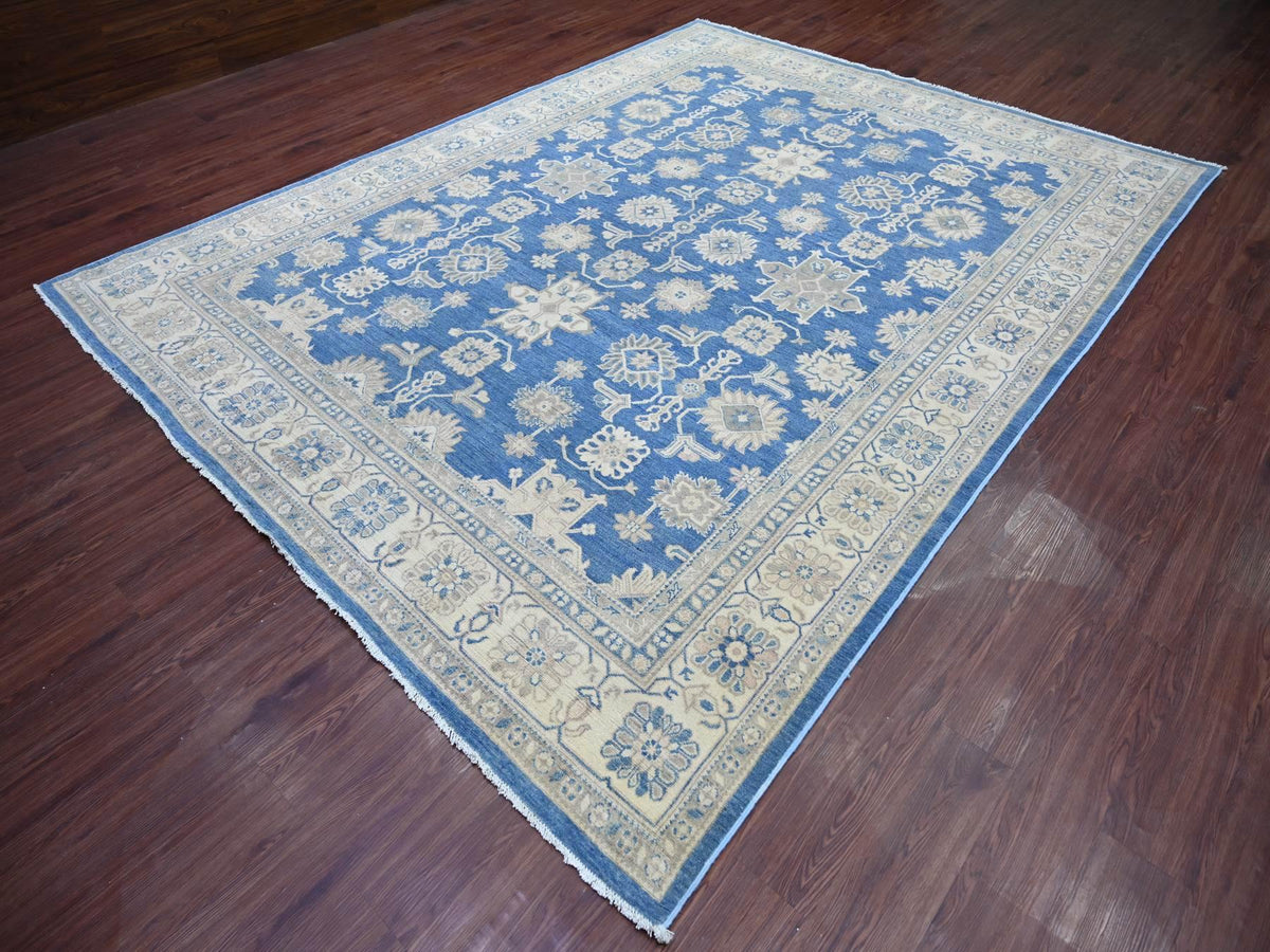 Kazak Kazak hand-knotted wool rug in Blue, 8'9" x 11'3", SKU O021782 (view 3)