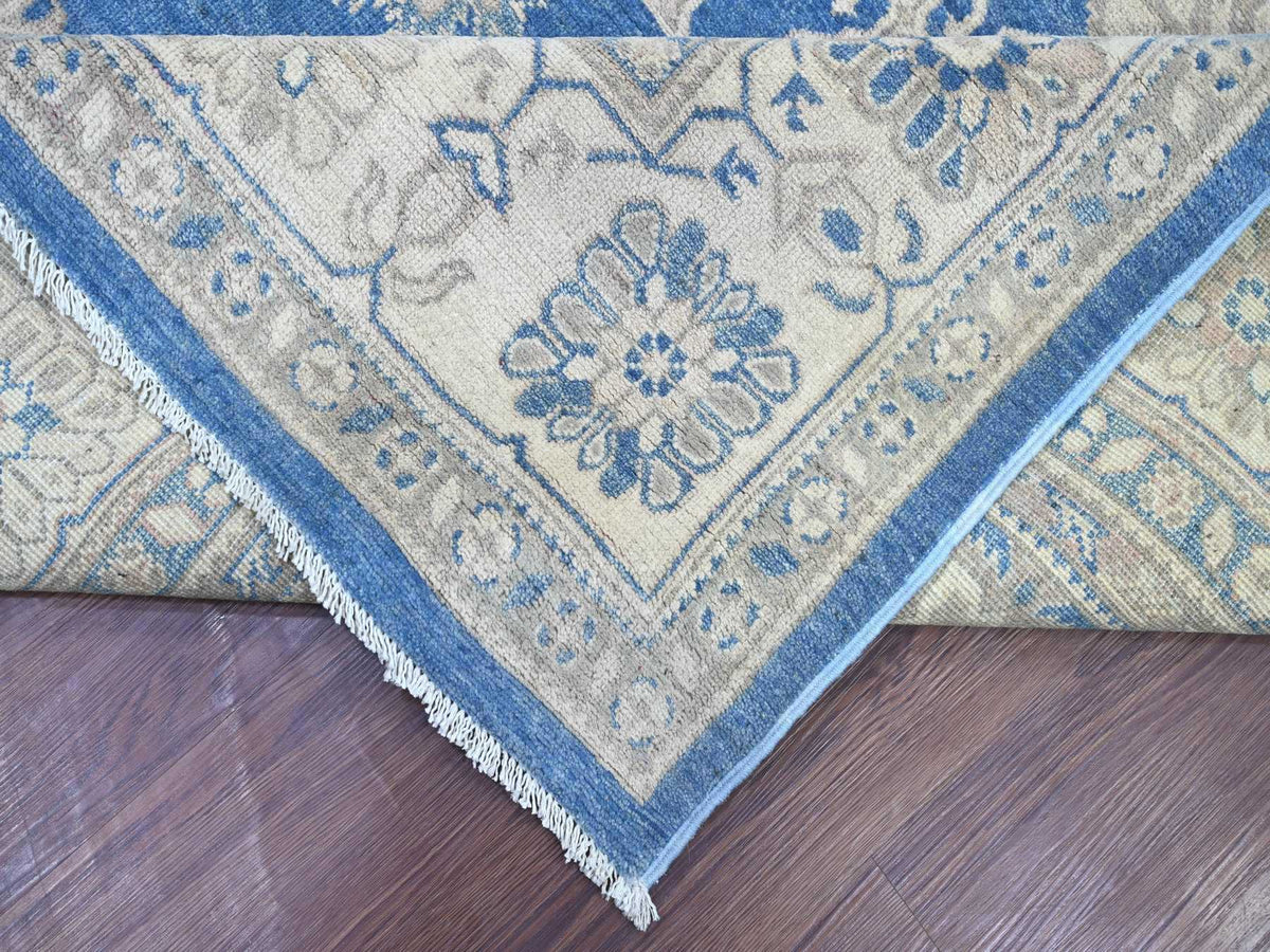 Kazak Kazak hand-knotted wool rug in Blue, 8'9" x 11'3", SKU O021782 (view 6)