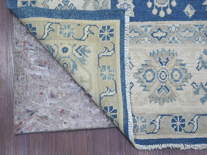 Blue 5'10" x 8'5" Kazak Hand knotted Wool Rug - Sku: O021783