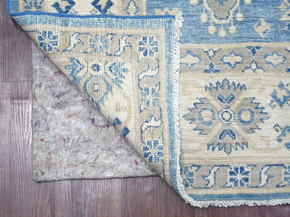 Blue 6'0" x 8'5" Kazak Hand knotted Wool Rug - Sku: O021786